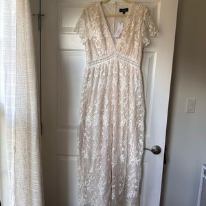 Maxi blush/cream dress, size L